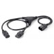Equip 1.6m C14 acoplador Acoplador C13 2 x Negro cable de transmisión 112210